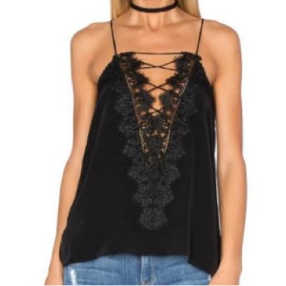 Cami NYC Charlie Cami Elegant Black Lace Top